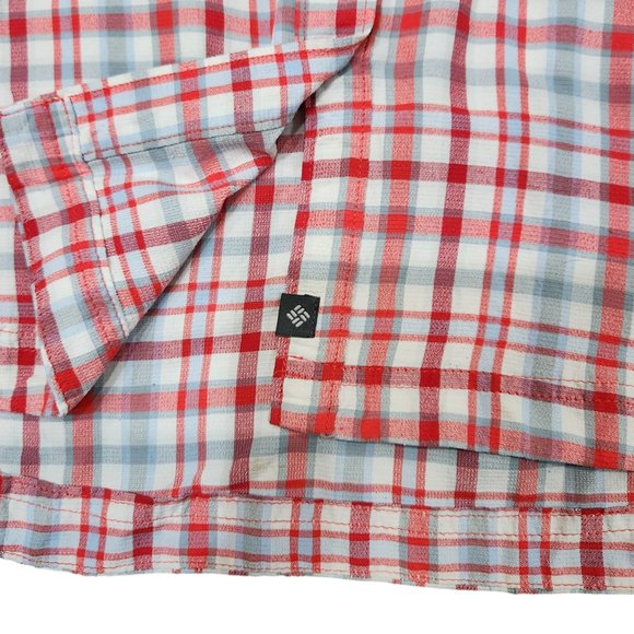Columbia Omni-Shade UPF 30 Sun Protection Plaid Long Sleeve Shirt hiking 1X - Picture 8 of 12